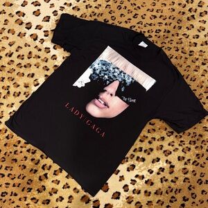 Black Lady Gaga Graphic T-Shirt